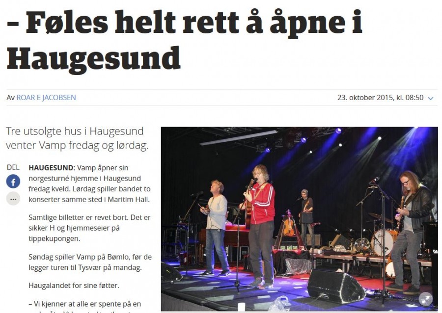 Faksimilie Haugesunds avis 23.10-2015
